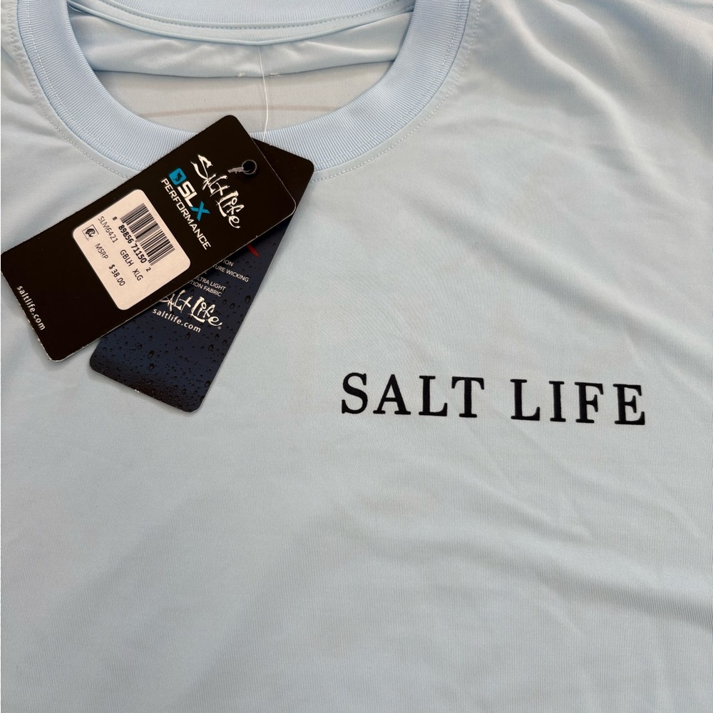 Salt Life Men's Sky Blue Short Sleeve Tee - Picture 2 of 3